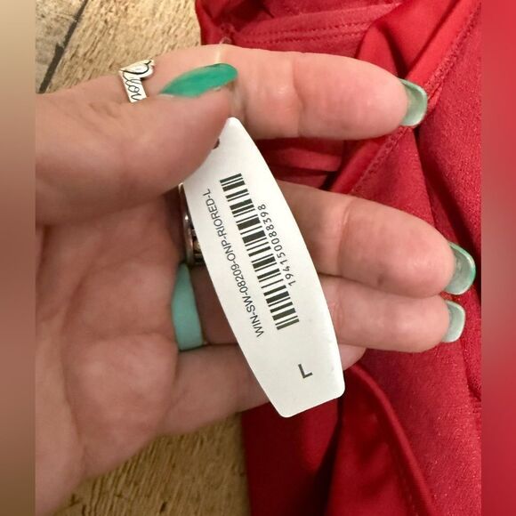 Red Adore Me Jade Unlined Dark Red One Piece Swim Suit with Low back Large NWT - Picture 10 of 13